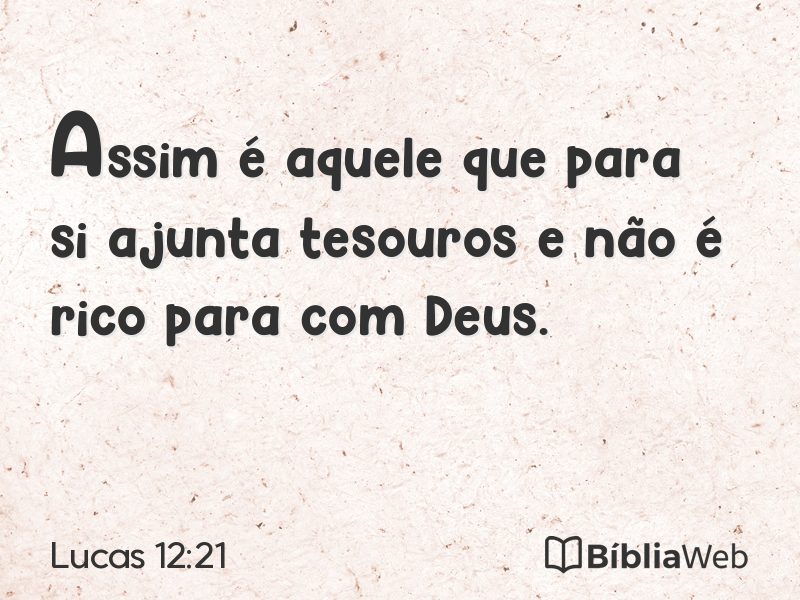 Lucas 12:21 em imagem para compartilhar