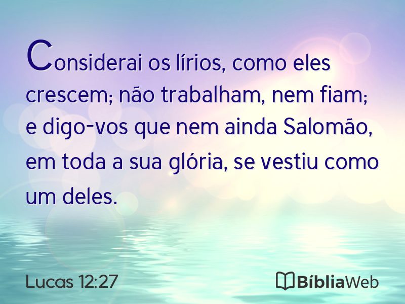 Lucas 12:27 em imagem para compartilhar