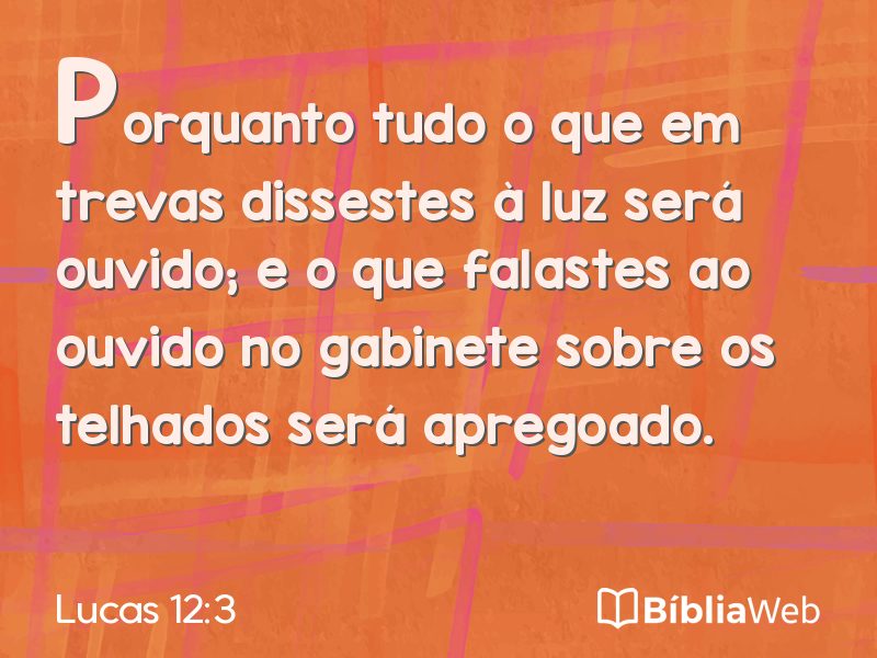 Lucas 12:3 em imagem para compartilhar