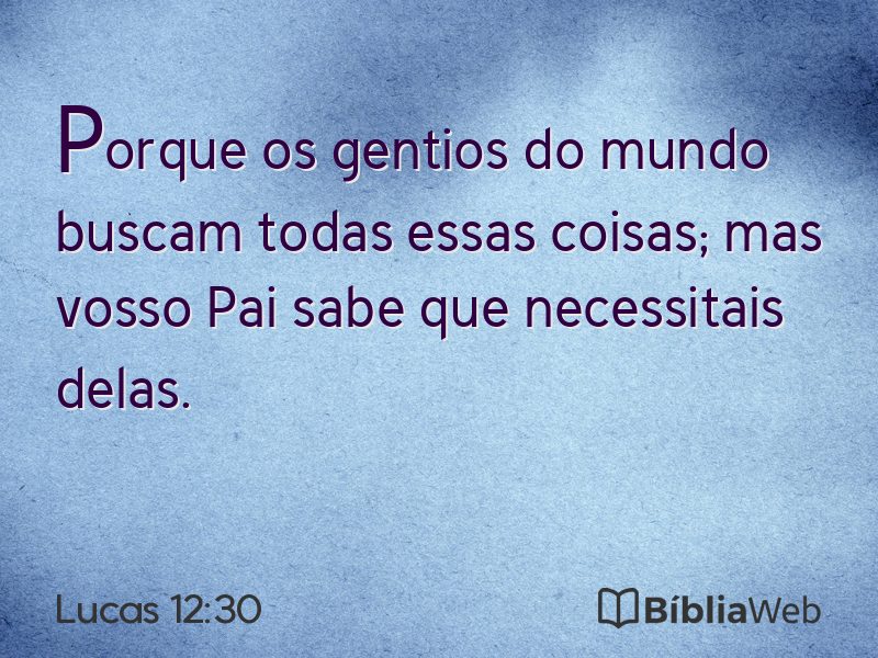Lucas 12:30 em imagem para compartilhar