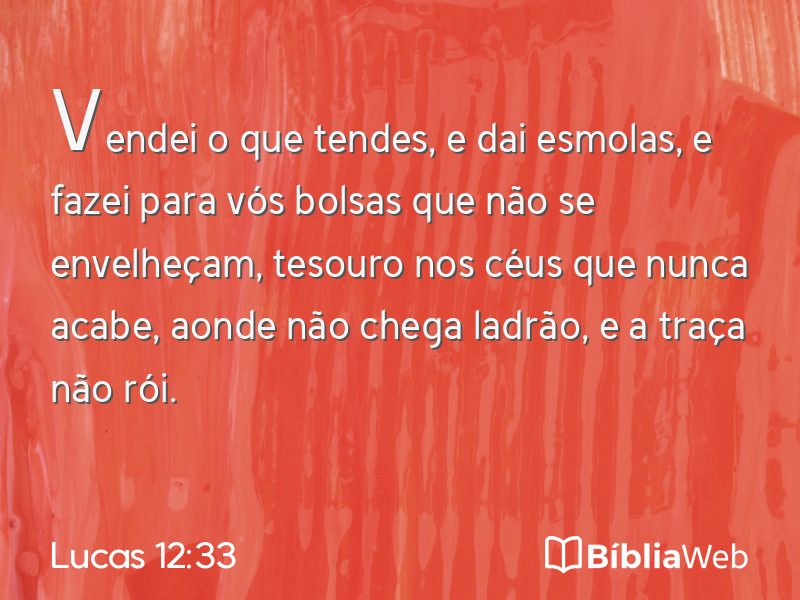 Lucas 12:33 em imagem para compartilhar