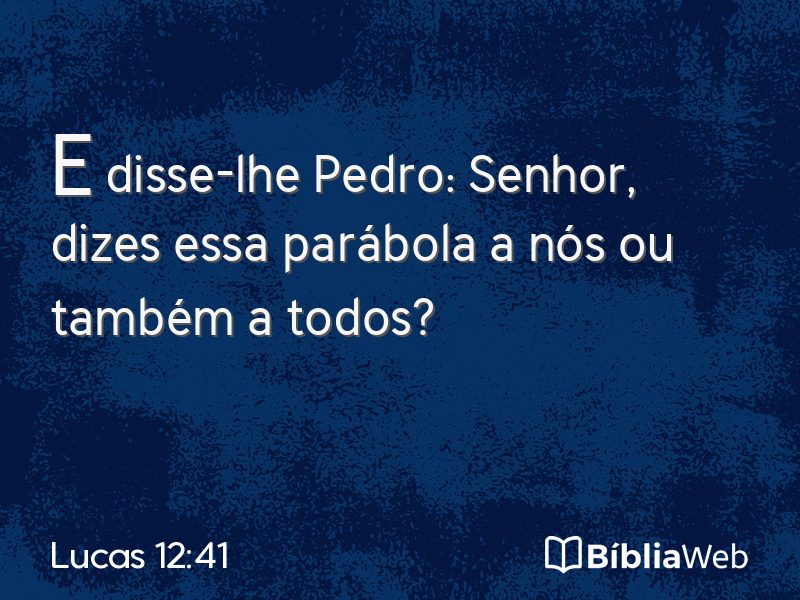 Lucas 12:41 em imagem para compartilhar