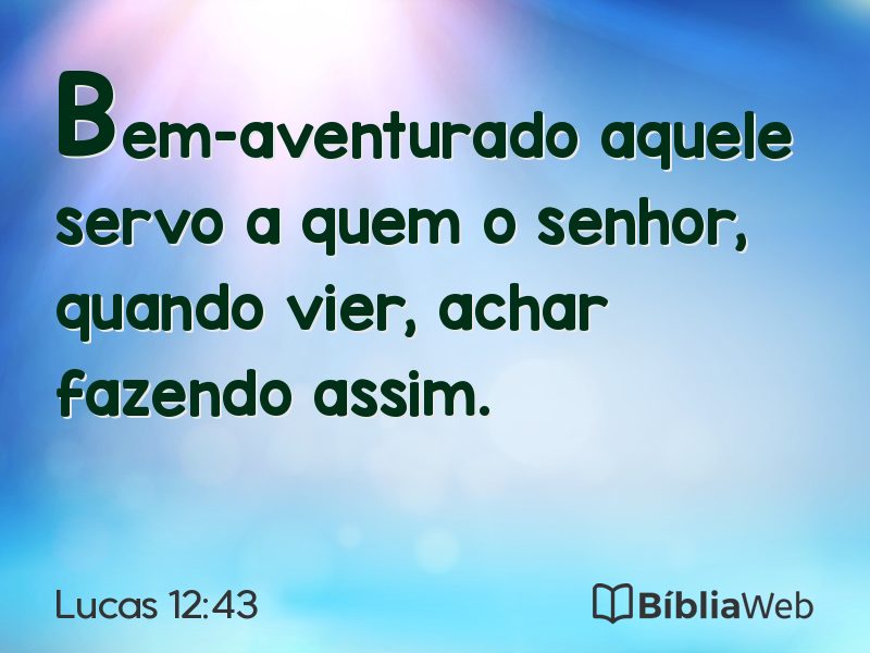 Lucas 12:43 em imagem para compartilhar