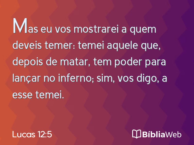Lucas 12:5 em imagem para compartilhar