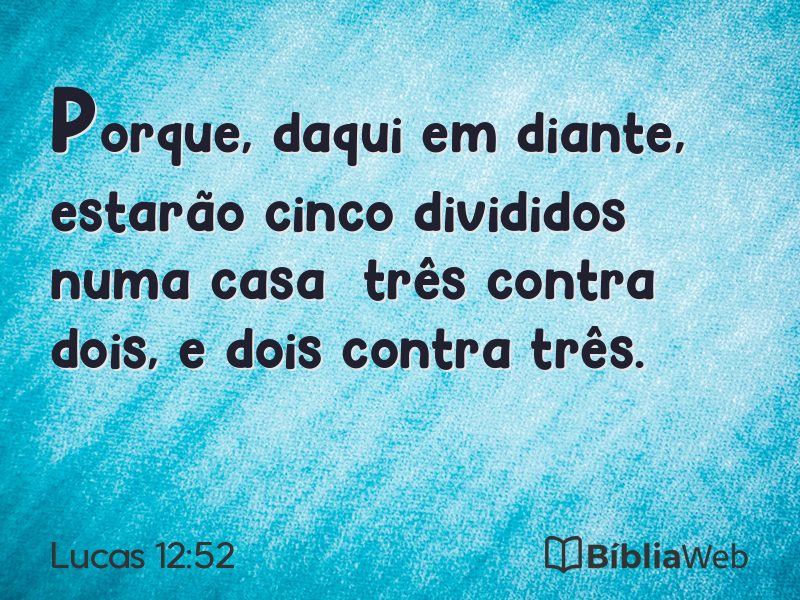 Lucas 12:52 em imagem para compartilhar