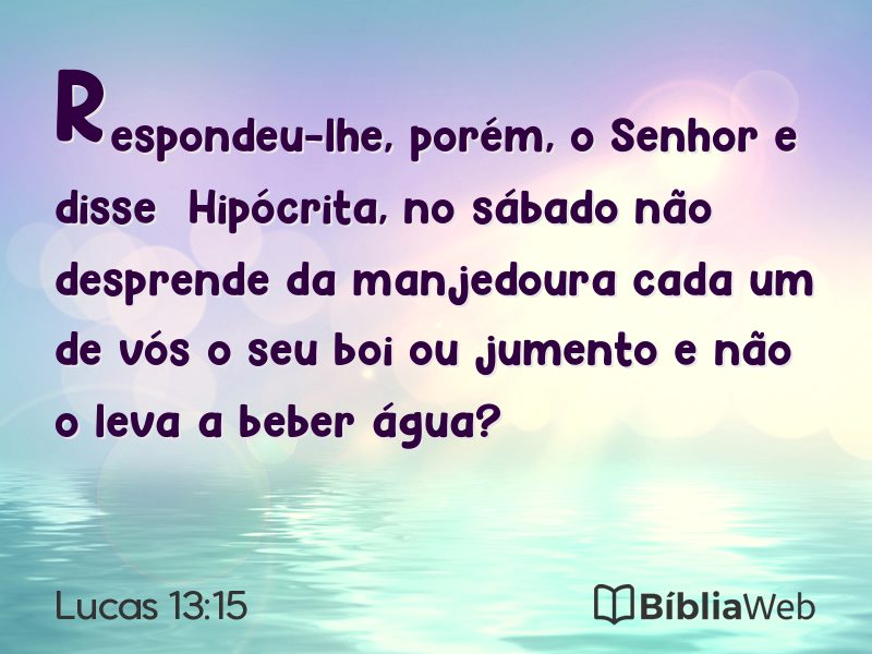 Lucas 13:15 em imagem para compartilhar