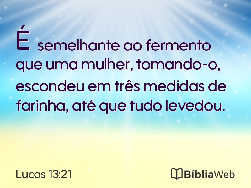 Lucas 13:21 em imagem para compartilhar
