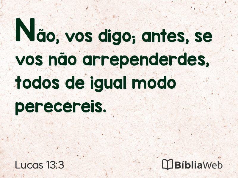 Lucas 13:3 em imagem para compartilhar