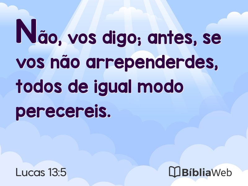 Lucas 13:5 em imagem para compartilhar