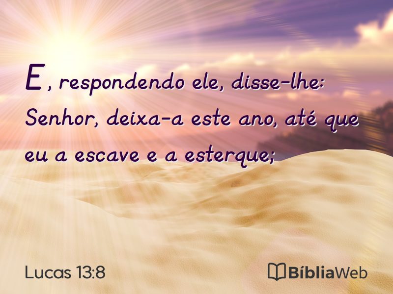Lucas 13:8 em imagem para compartilhar