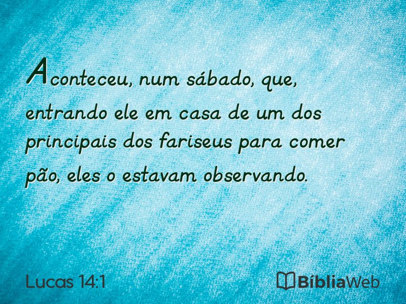 Lucas 14:1 em imagem para compartilhar