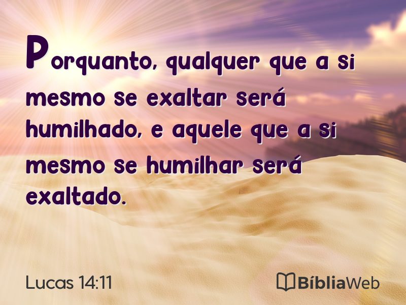 Lucas 14:11 em imagem para compartilhar