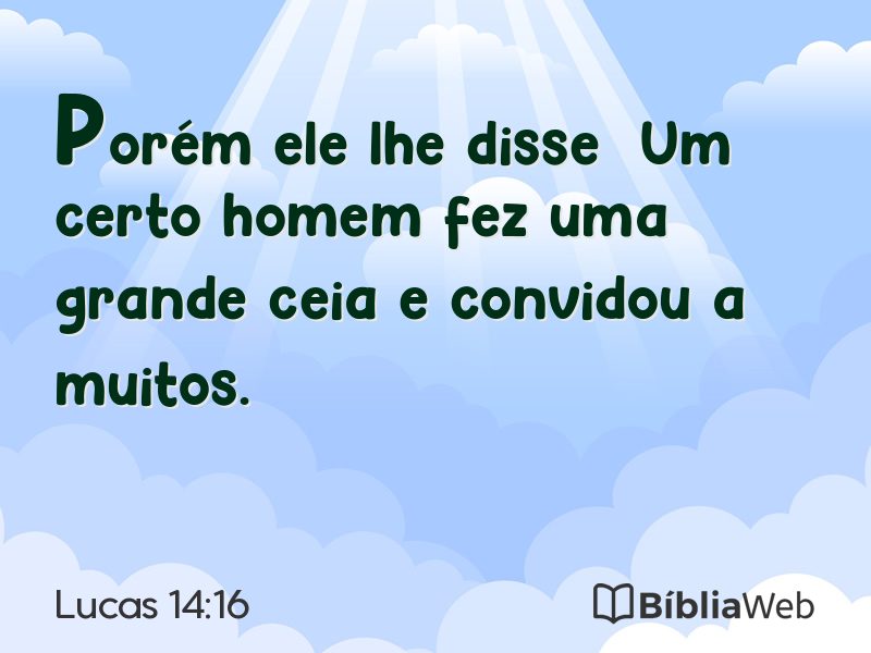 Lucas 14:16 em imagem para compartilhar