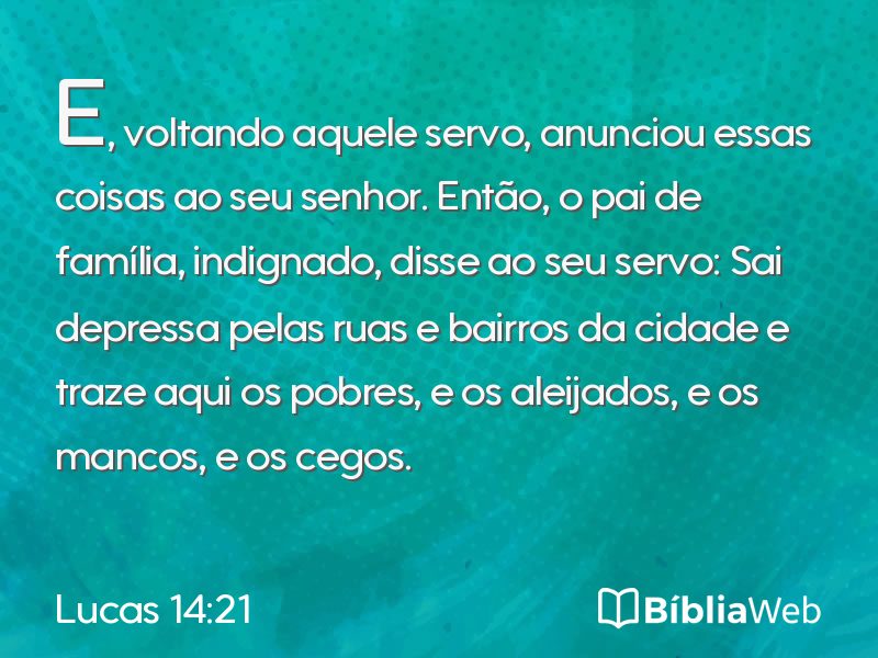 Lucas 14:21 em imagem para compartilhar
