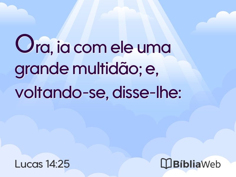 Lucas 14:25 em imagem para compartilhar