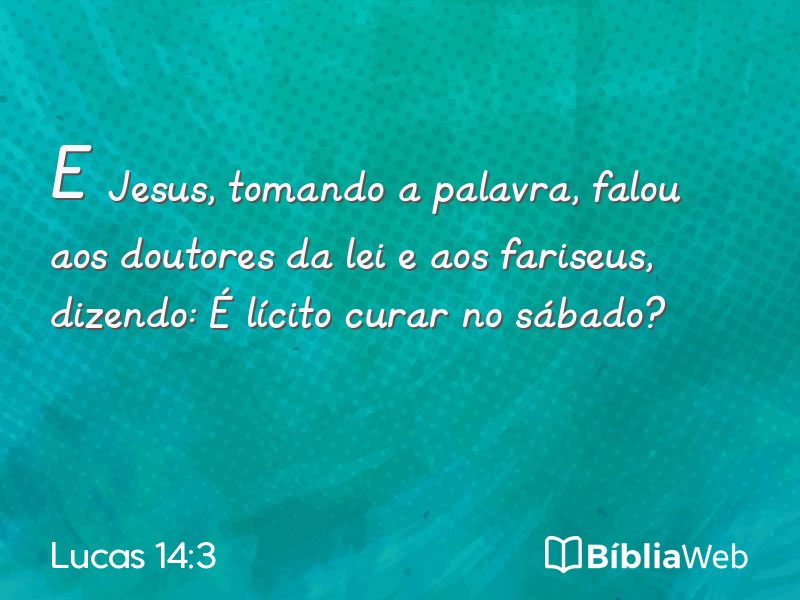 Lucas 14:3 em imagem para compartilhar