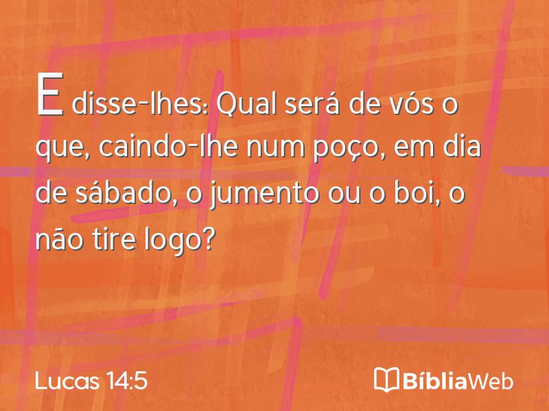 Lucas 14:5 em imagem para compartilhar