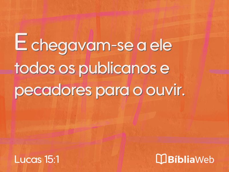 Lucas 15:1 em imagem para compartilhar