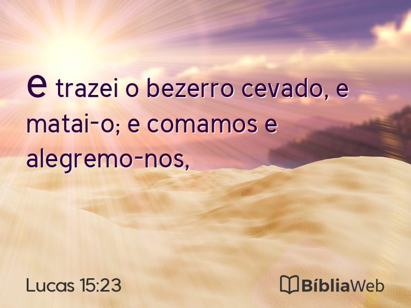Lucas 15:23 em imagem para compartilhar