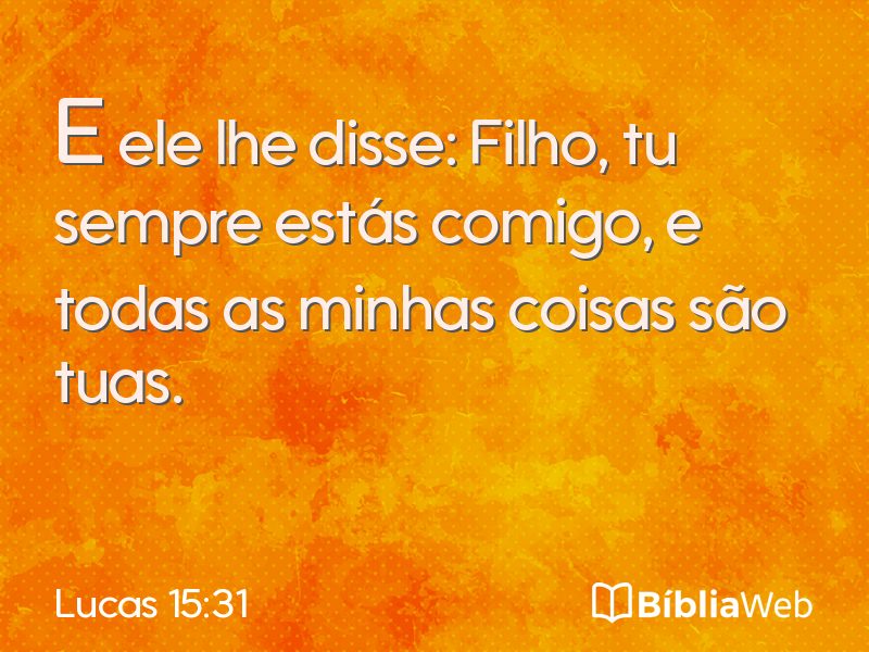 Lucas 15:31 em imagem para compartilhar