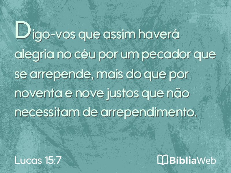 Lucas 15:7 em imagem para compartilhar