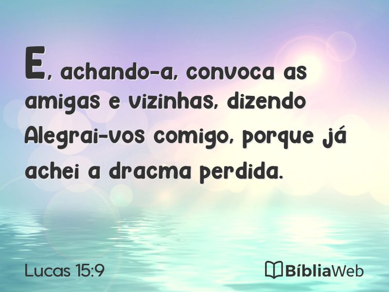Lucas 15:9 em imagem para compartilhar