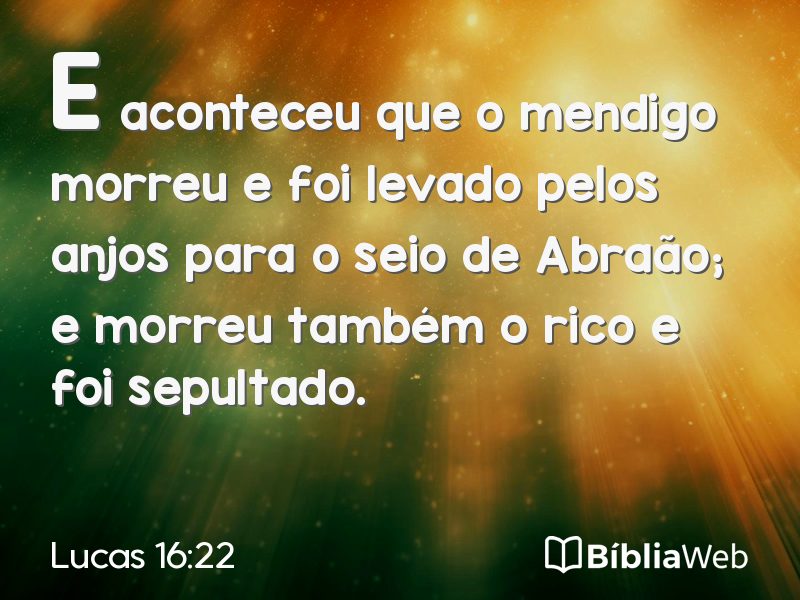Lucas 16:22 em imagem para compartilhar