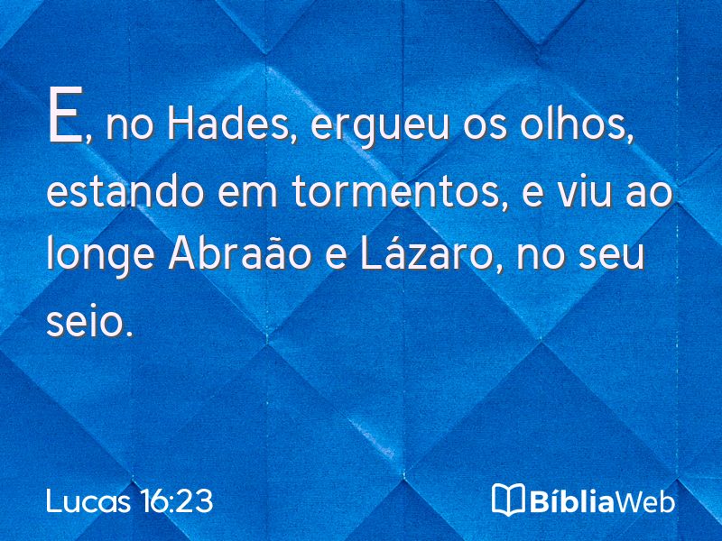 Lucas 16:23 em imagem para compartilhar
