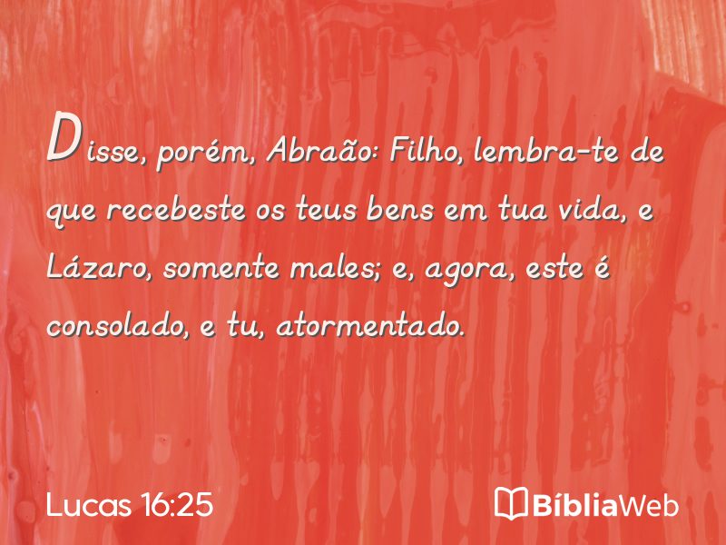 Lucas 16:25 em imagem para compartilhar