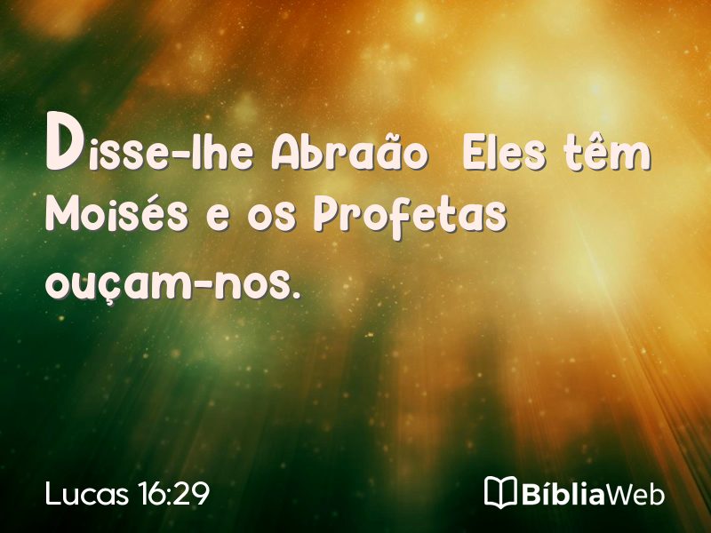Lucas 16:29 em imagem para compartilhar