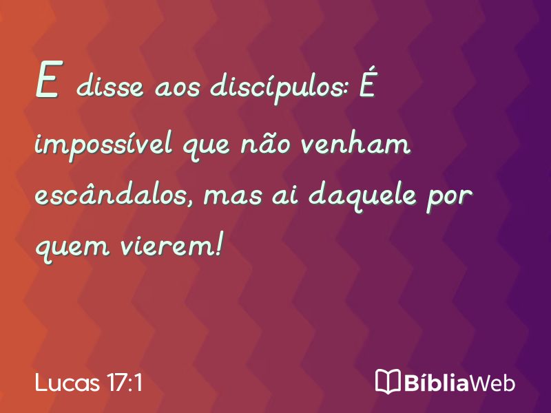 Lucas 17:1 em imagem para compartilhar