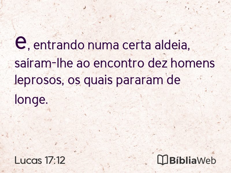 Lucas 17:12 em imagem para compartilhar