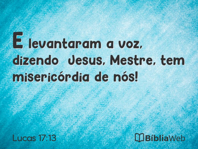Lucas 17:13 em imagem para compartilhar