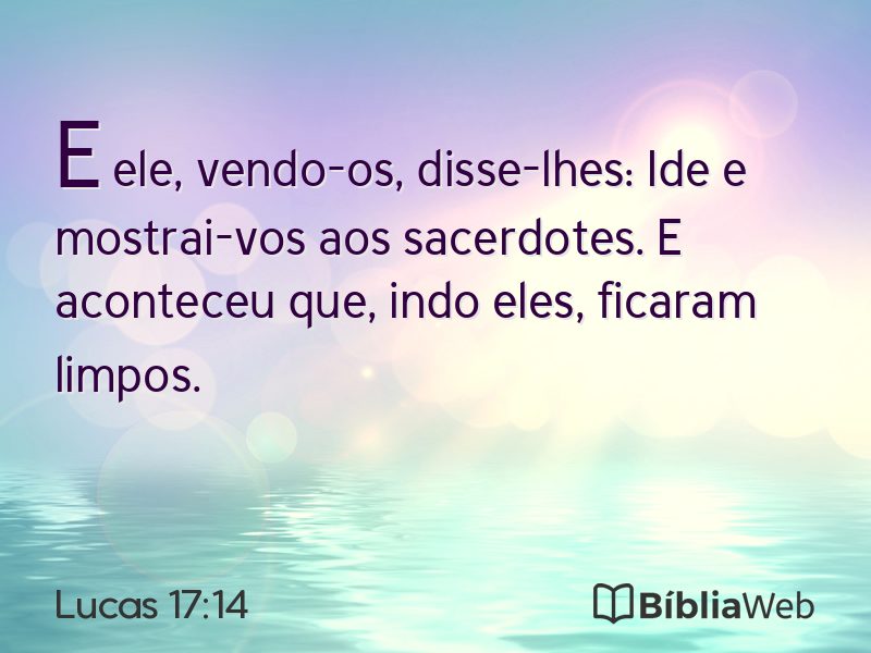 Lucas 17:14 em imagem para compartilhar