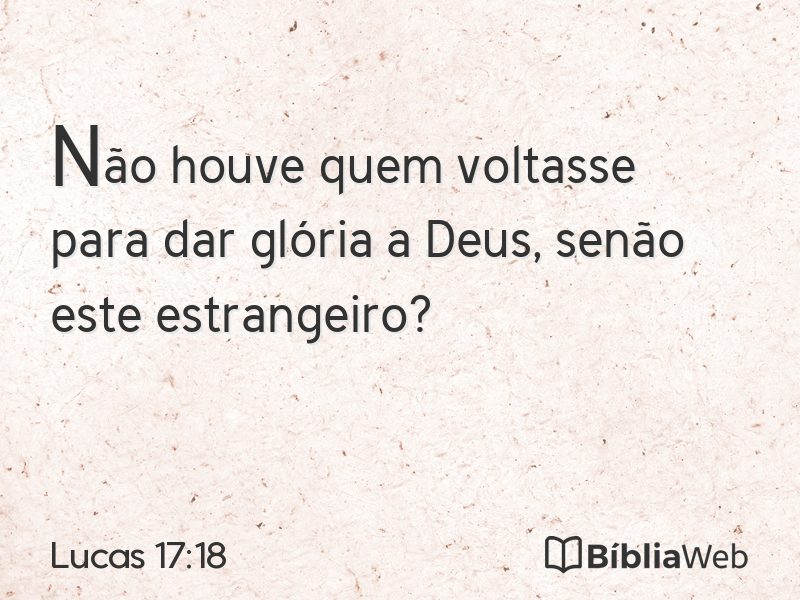 Lucas 17:18 em imagem para compartilhar