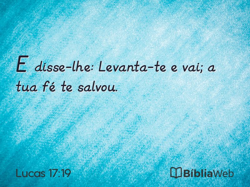 Lucas 17:19 em imagem para compartilhar