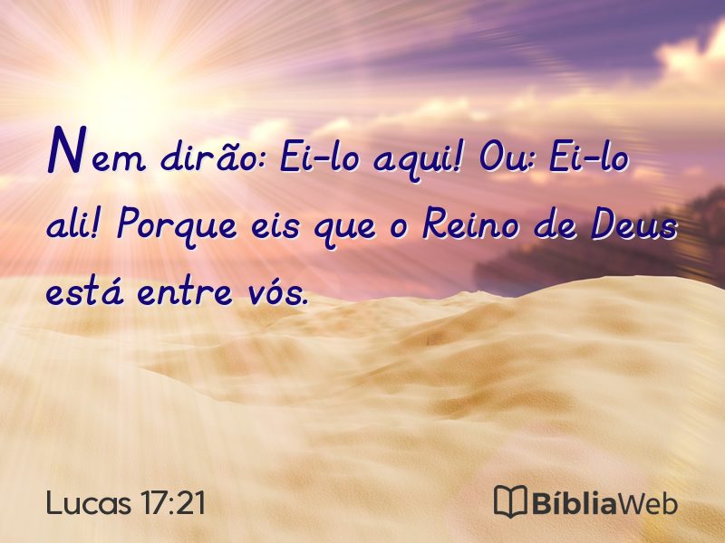 Lucas 17:21 em imagem para compartilhar
