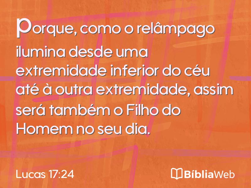Lucas 17:24 em imagem para compartilhar