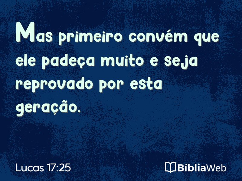 Lucas 17:25 em imagem para compartilhar