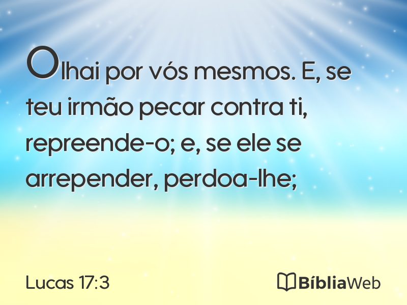 Lucas 17:3 em imagem para compartilhar