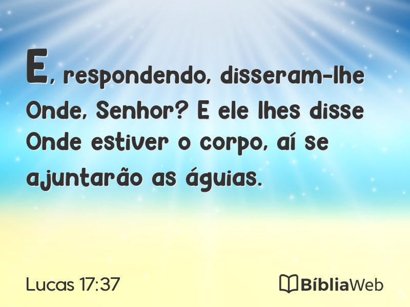 Lucas 17:37 em imagem para compartilhar