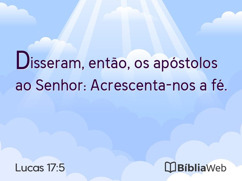 Lucas 17:5 em imagem para compartilhar