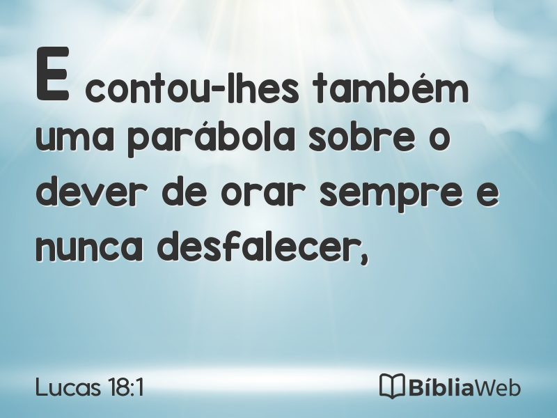 Lucas 18:1 em imagem para compartilhar
