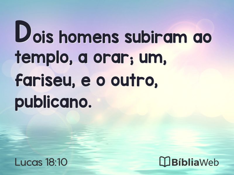 Lucas 18:10 em imagem para compartilhar