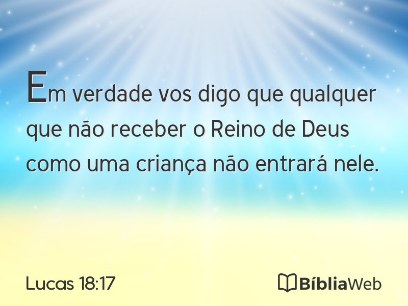 Lucas 18:17 em imagem para compartilhar