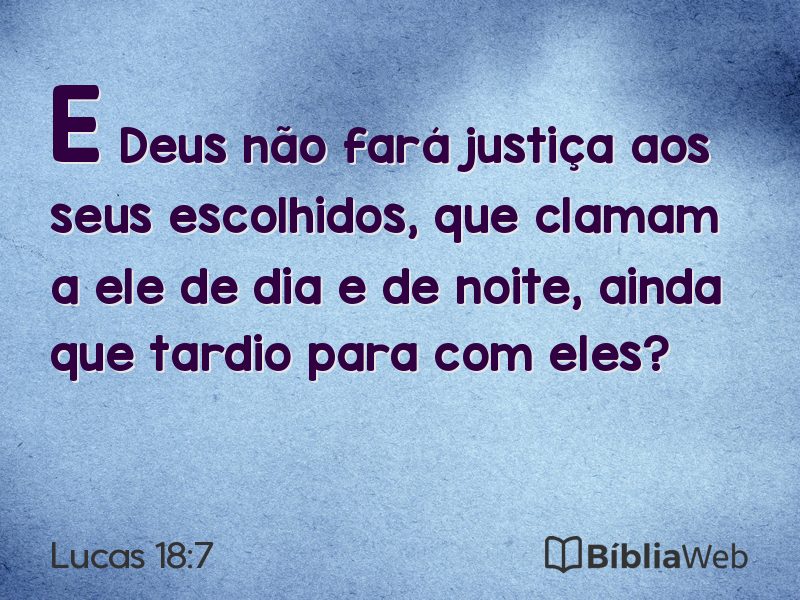 Lucas 18:7 em imagem para compartilhar