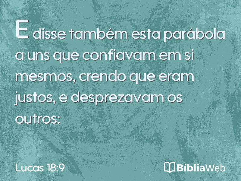 Lucas 18:9 em imagem para compartilhar