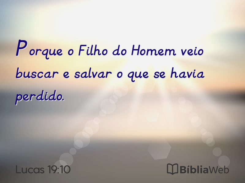 Lucas 19:10 em imagem para compartilhar
