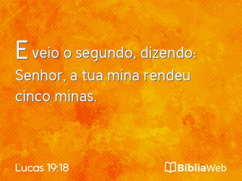 Lucas 19:18 em imagem para compartilhar