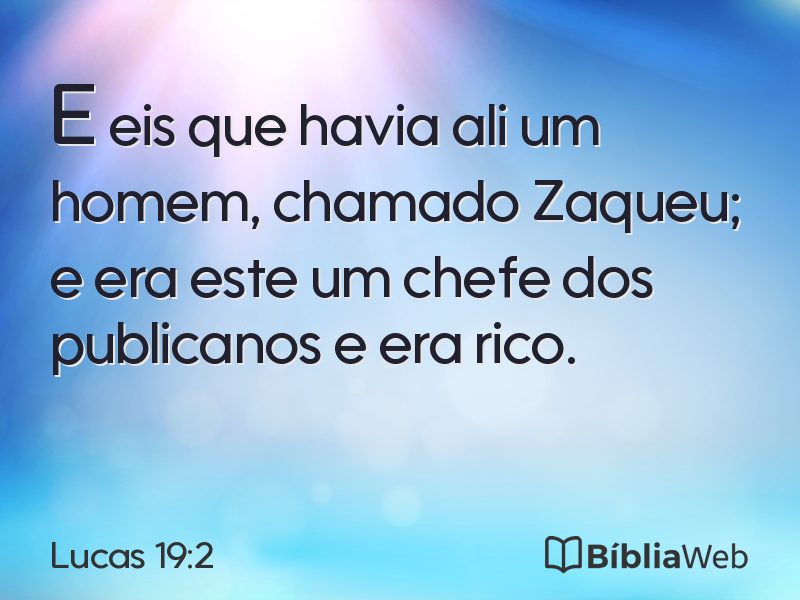 Lucas 19:2 em imagem para compartilhar